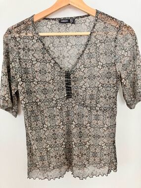 Mexx Printed V-Neck Blouse